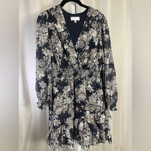 Dizzy Lizzy Floral Print Dress Long Sleeved
